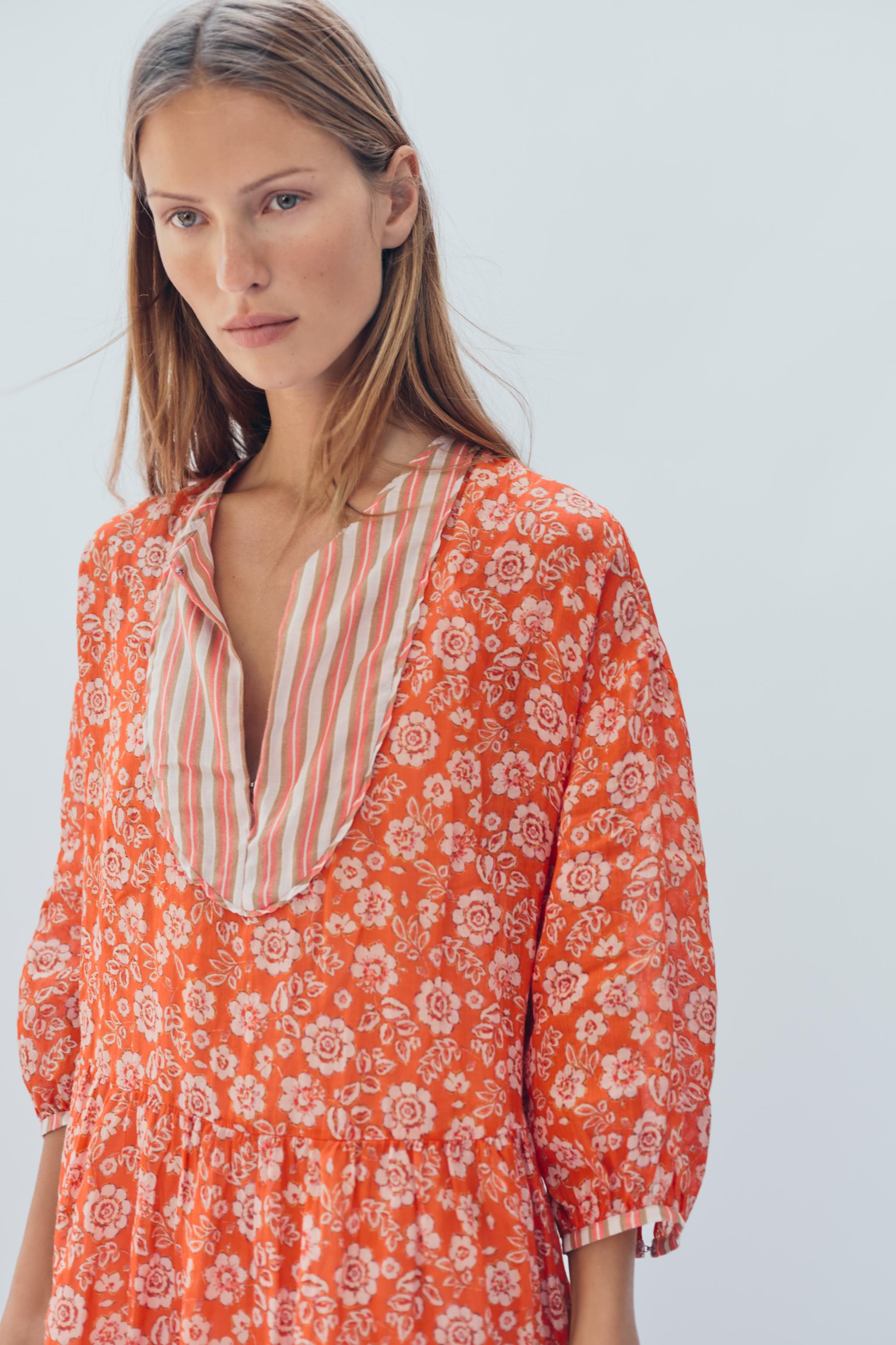 ROBE CAFTAN FLEURS RAMIE LIMITED EDITION